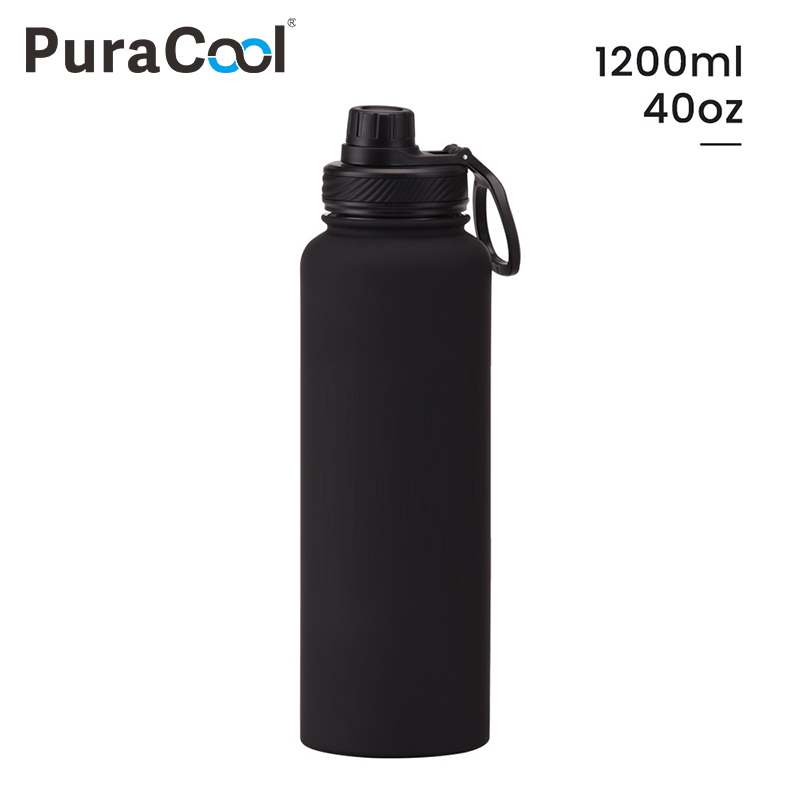 Name Sports Equipment - PuraCool 40oz (1200ml) ステンレス製スポーツウォーターボトル、カスタムネームギフト