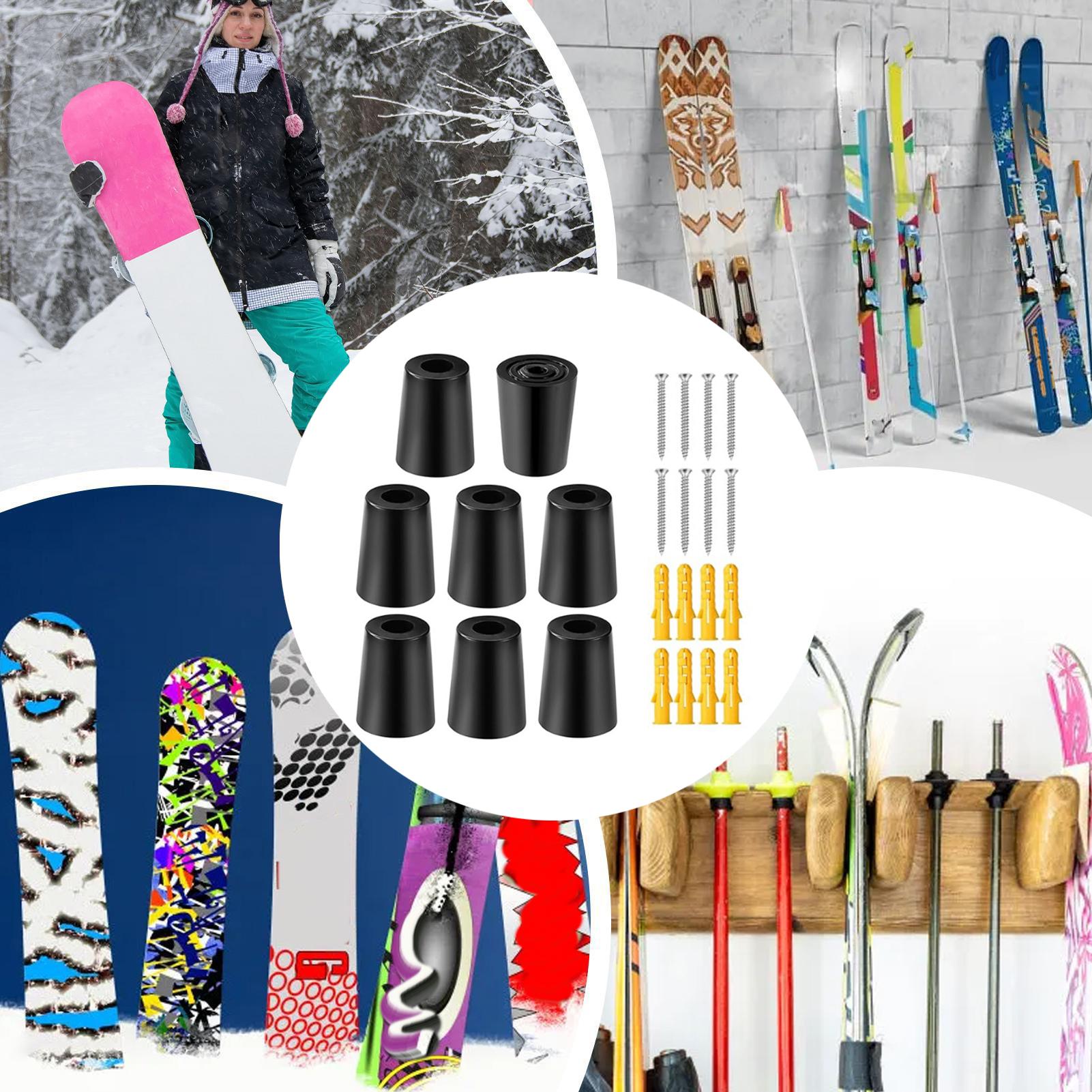 Sports Equipment Store - スノーボード壁掛け式垂直ハンガー スキー収納 ガレージ/店舗/屋内展示 スポーツ用品店用 スケートボード対応