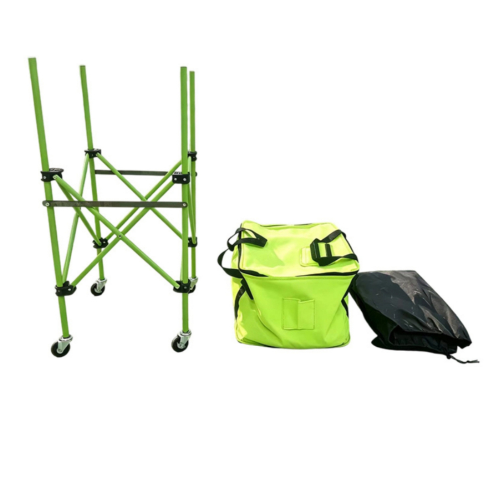 Sports Equipment Cart - 折りたたみ式ボールカート モバイルボールホッパー スポーツ用品 コーチに便利で安定した使用法