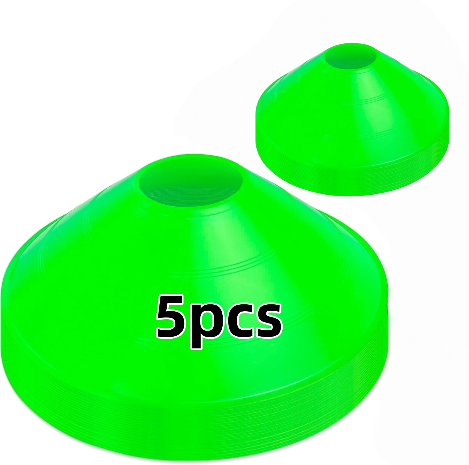 Football Training Cone - 5個入りサッカー練習用プレート サッカーコーン 敏捷性練習用フィールドマーキング スポーツトレーニング器具 アスリート用コーンプレート