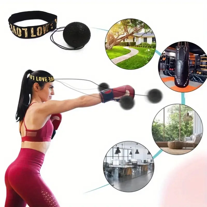 Sports Equipment Meaning - 1/3 個ボクシングスピードボールヘッドマウント Pu パンチサンダトレーニングハンドアイリアクションホームサンドバッグフィットネス機器ジムムエタイ