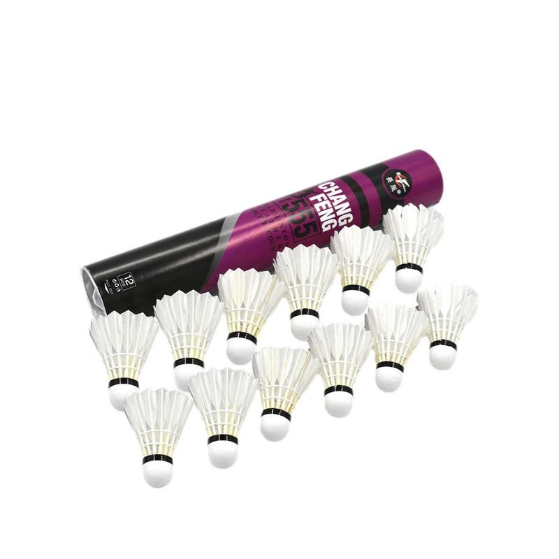 Sports Equipment Badminton - ナチュラルダックフェザーバドミントンシャトルコック、ホワイトフェザーボール、トレーニング、スポーツ、練習用品、ロットあたり12個