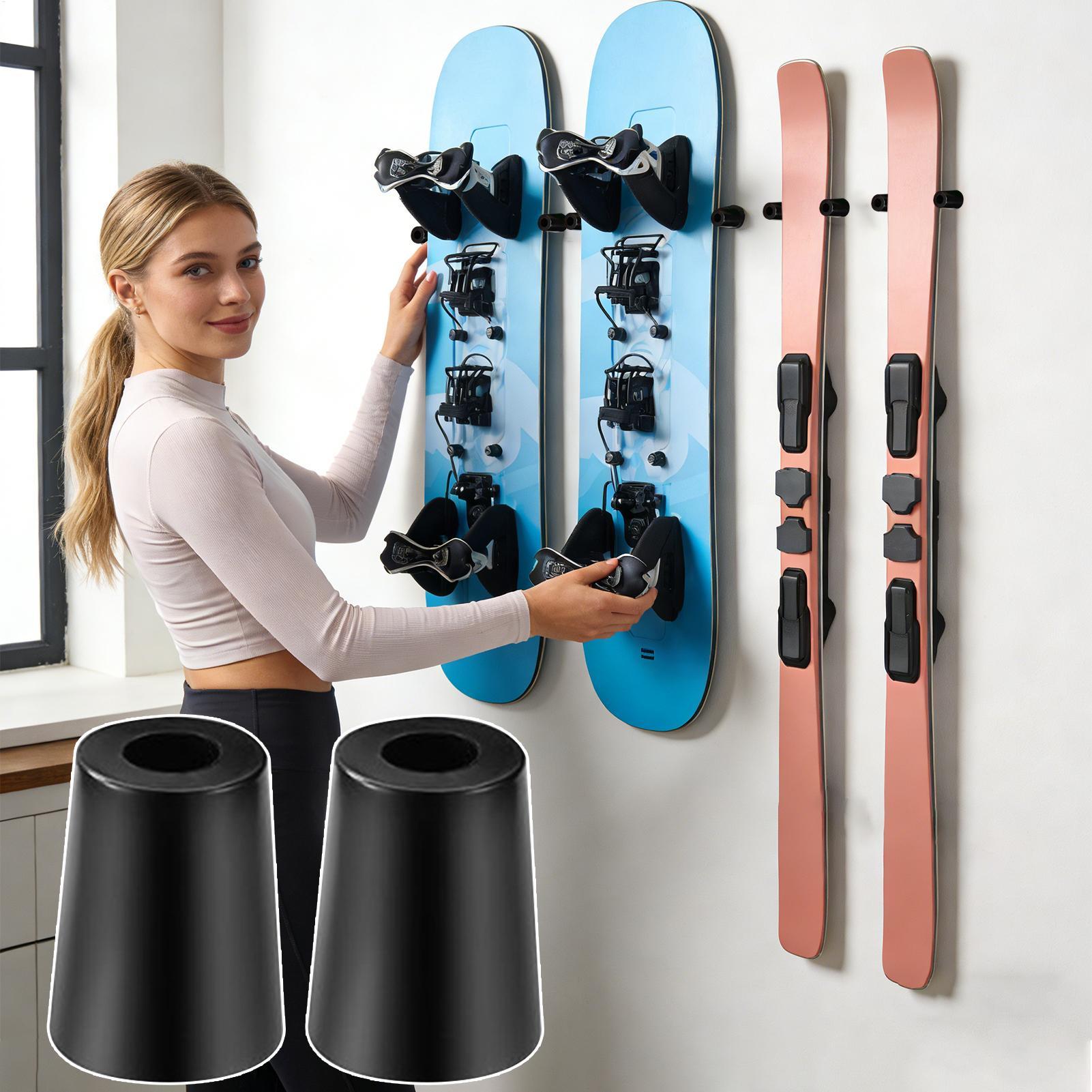 Sports Equipment Store - スキー壁掛け式垂直スノーボードギアハンガー スキー収納 ガレージ/店舗/屋内ディスプレイ スポーツショップ機器/ギア/スケートボード用