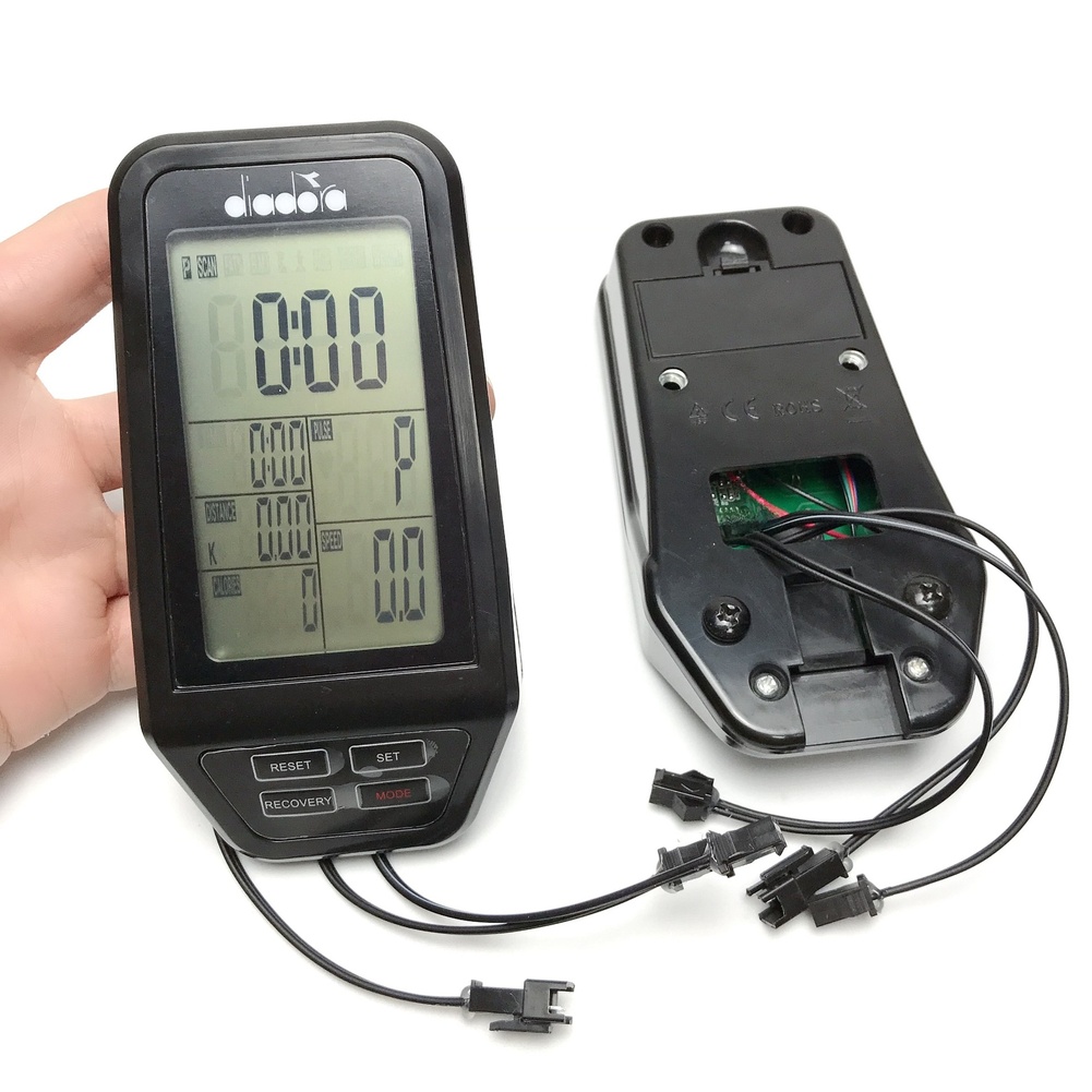 黒エクササイズバイクコンピュータ表示画面速度心拍数カロリータ - Sports Equipment Names のレビューと価格