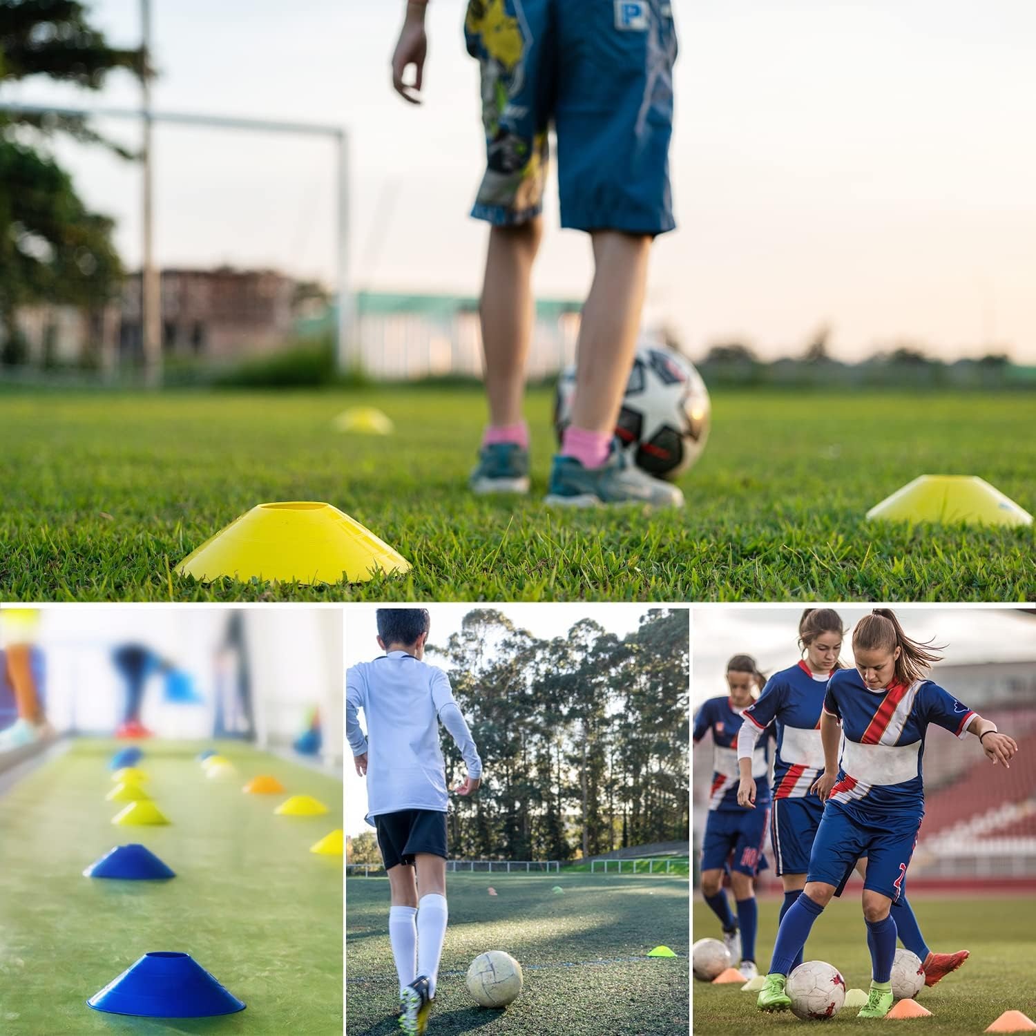 30個入り サッカーコーンプレート フットボールトレーニング - Football Training Cone のレビューと価格