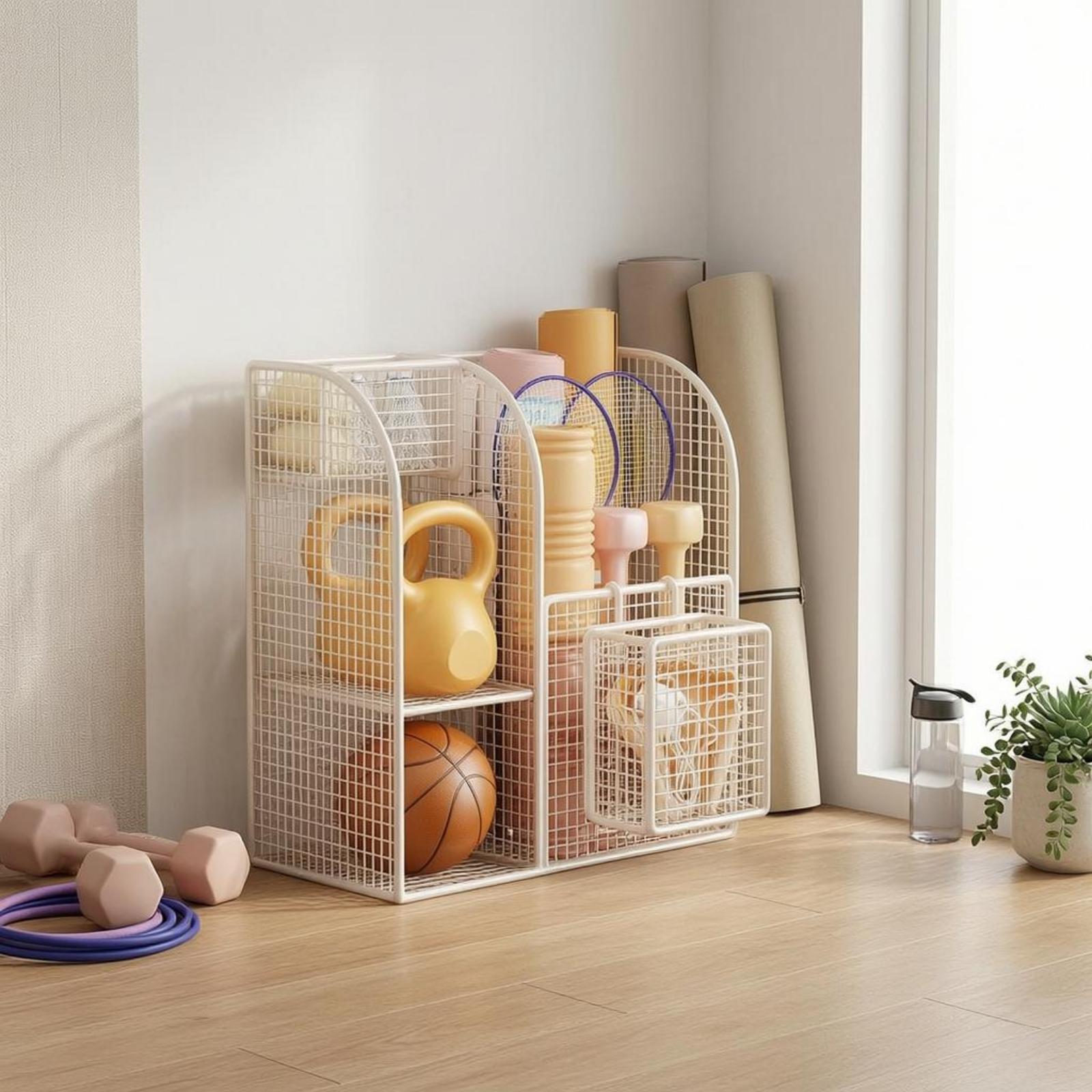 多段式金属製ワイヤー収納カート（スポーツ用品やヨガマット用、 - Sports Equipment Cart のレビューと価格