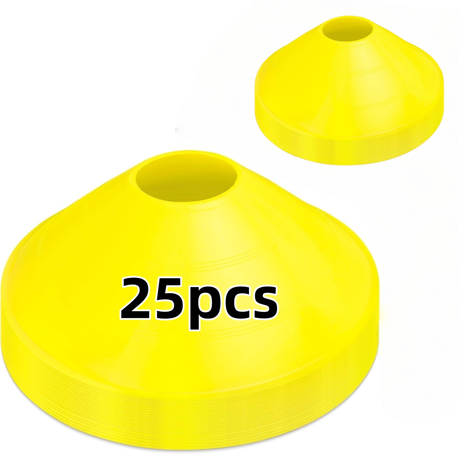 25個入りサッカー練習用コーンセット、屋外スポーツアジリティ - Football Training Cone のレビューと価格