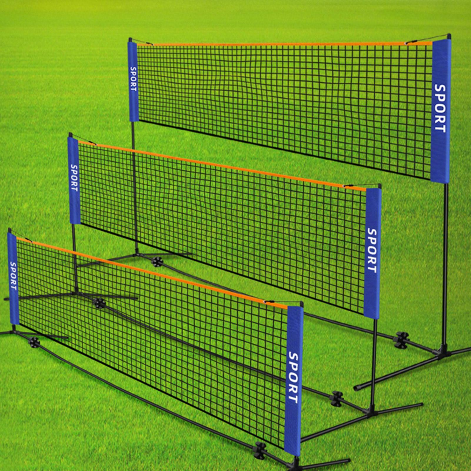 バドミントンネット高さ調節可能キッズバレーボールネットメッシ - Sports Equipment Badminton のレビューと価格