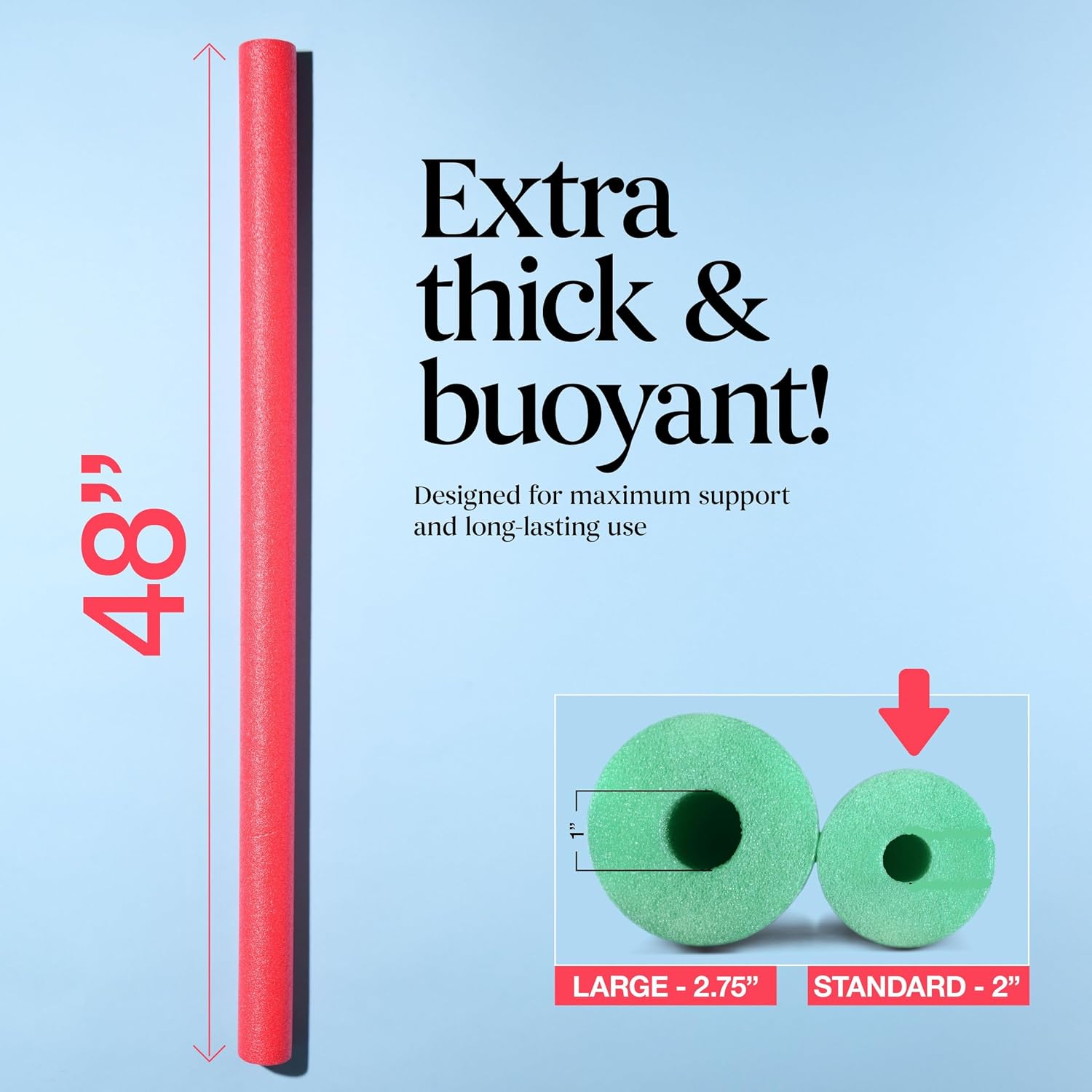 40本入りプールヌードルフォーム - 4色の高密度フォーム、 - Foam Pool Noodle のレビューと価格