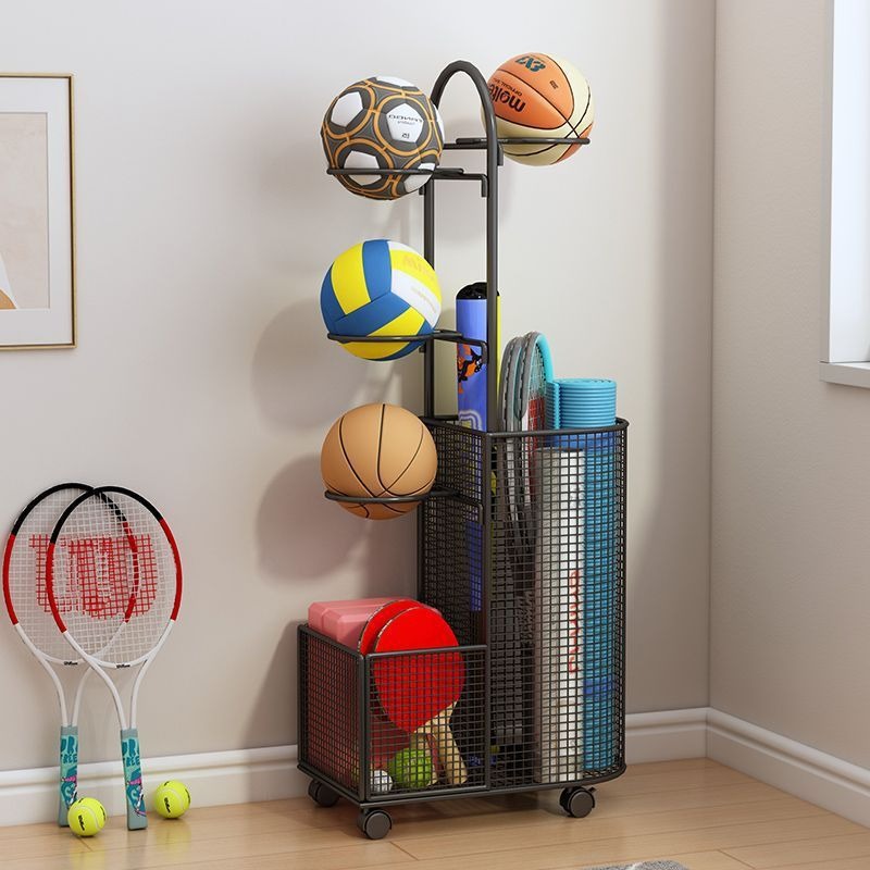 家庭用スポーツ収納ラック、バスケットボール・バドミントンラケ - Sports Equipment Badminton のレビューと価格