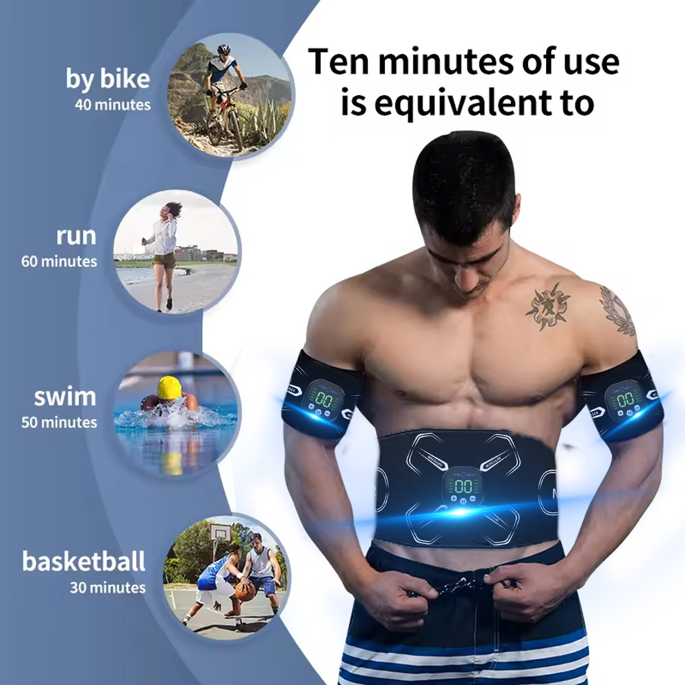 EMS 筋肉刺激装置腹部トレーナー腹筋トナー腕腹脚エクササイ - Sports Equipment Meaning のレビューと価格